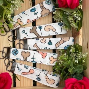 Penis Key Fob Wristlet Keychain